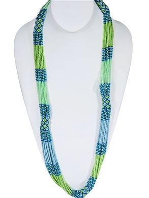 Lucia Necklace - Turquoise/Mint Green soft blue