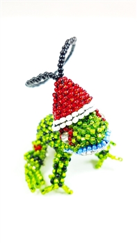Ornament - Frog with Santa Hat