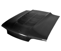 1987 - 1993 Ford Mustang GT500 Style Carbon Fiber Hood - Carbon Creations
