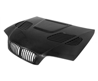 1999 - 2001 BMW 3-Series E46 4Dr GTR Style Carbon Fiber Hood - Carbon Creations