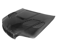 2004 - 2005 BMW 3-Series E46 2Dr GTR Style Carbon Fiber Hood - Carbon Creations