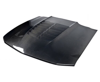 2005 - 2009 Ford Mustang GT500-V2 Style Carbon Fiber Hood - Carbon Creations