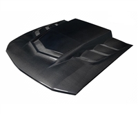 2005 - 2009 Ford Mustang Interceptor Style Carbon Fiber Hood - Carbon Creations