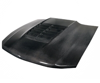 2010 - 2012 Ford Mustang V2 Style Carbon Fiber Hood - Carbon Creations