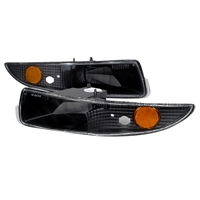 1998 - 2002 Chevy Camaro Front Bumper Lights - Black