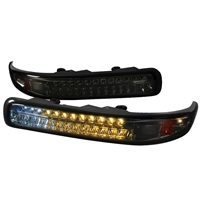 2000 - 2002 Chevy Silverado HD LED Bumper Lights - Smoke