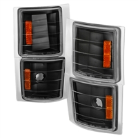 1994 - 1998 Chevy C/K Series Corner Lights (4PC Set) - Black