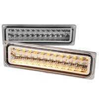 1988 - 1998 Chevy C/K Series LED Bumper Lights - Chrome