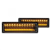 1988 - 1998 Chevy C/K Series LED Bumper Lights - Black