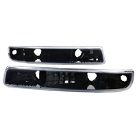 1999 - 2007 GMC Sierra Bumper Lights - Gloss Black