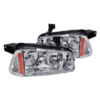 2006 - 2010 Dodge Charger Euro Style Headlights + Corner Lights - Chrome