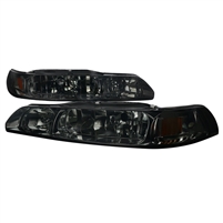 1990 - 1993 Acura Integra (JDM) Euro Style Headlights + Corner Lights - Smoke