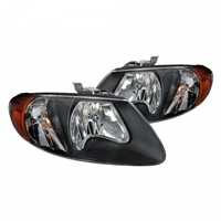 2001 - 2007 Dodge Caravan / Grand Caravan Euro Style Headlights - Black