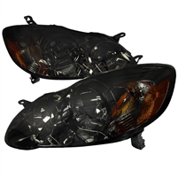 2003 - 2008 Toyota Corolla Euro Style Headlights - Smoke