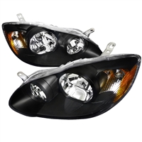 2003 - 2008 Toyota Corolla Euro Style Headlights - Black