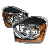 2004 - 2006 Dodge Durango Crystal Headlights - Black