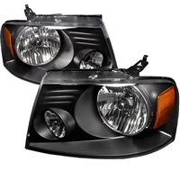 2004 - 2008 Ford F-150 Crystal Headlights - Black