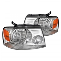 2004 - 2008 Ford F-150 Crystal Headlights - Chrome