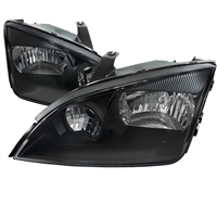 2005 - 2007 Ford Focus Euro Style Headlights - Black