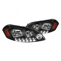 2006 - 2013 Chevy Impala Euro Style DRL Headlights - Black