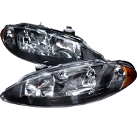 1998 - 2004 Dodge Intrepid Crystal Headlights - Black