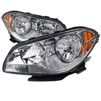 2008 - 2012 Chevy Malibu Crystal Headlights - Chrome