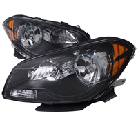 2008 - 2012 Chevy Malibu Crystal Headlights - Black