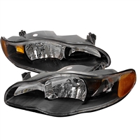 2000 - 2005 Chevy Monte Carlo Crystal Headlights - Black