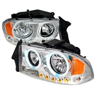 1998 - 2003 Dodge Durango Crystal CCFL Halo Headlights - Chrome