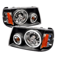 2004 - 2011 Ford Ranger Projector CCFL Halo Headlights - Black