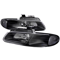 1996 - 2000 Dodge Caravan / Grand Caravan Euro Style Headlights - Black