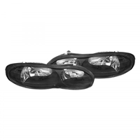 1998 - 2002 Chevy Camaro Crystal Headlights - Black