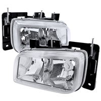 1999 - 2000 Cadillac Escalade Euro Style Headlights - Chrome