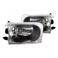 1999 - 2004 Ford Super Duty Crystal Headlights - Black