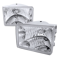 1993 - 1998 Jeep Grand Cherokee Crystal Headlights - Chrome