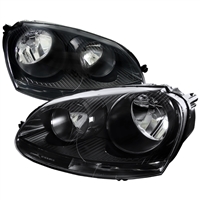 2006 - 2009 Volkswagen Golf Euro Style Headlights - Black
