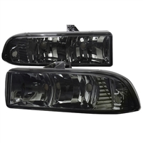 1998 - 2004 Chevy S-10 Euro Style Headlights - Smoke