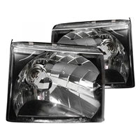 1997 - 2000 Toyota Tacoma Crystal Headlights - Black