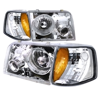 1993 - 1997 Ford Ranger Projector Headlights + Corner Lights - Chrome