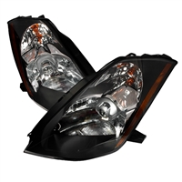 2003 - 2005 Nissan 350Z Projector Headlights - Black