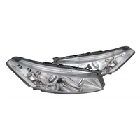 2008 - 2012 Honda Accord 2Dr Projector LED Halo Headlights - Chrome