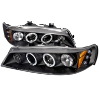 1994 - 1995 Honda Accord Projector LED Halo Headlights - Black