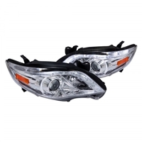 2011 - 2013 Toyota Corolla Projector DRL Headlights - Chrome