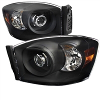 2006 - 2008 Dodge Ram 1500 Projector Headlights - Black