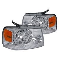 2004 - 2008 Ford F-150 Projector Headlights - Chrome