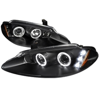 1998 - 2004 Dodge Intrepid Projector LED Halo Headlights - Black