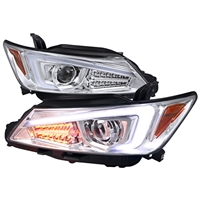 2011 - 2013 Scion tC Projector Light Bar DRL Headlights - Chrome