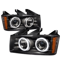 2004 - 2012 Chevy Colorado Projector CCFL Halo Headlights - Black