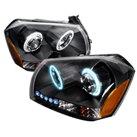 2005 - 2007 Dodge Magnum Projector CCFL Halo Headlights - Black