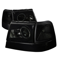 1998 - 2000 Ford Ranger Projector Headlights + Corner Lights - Smoke